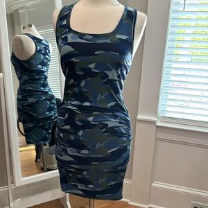 Venus Sz M Racer Back Ruched sides form fitted Blues and Greens EUC never worn